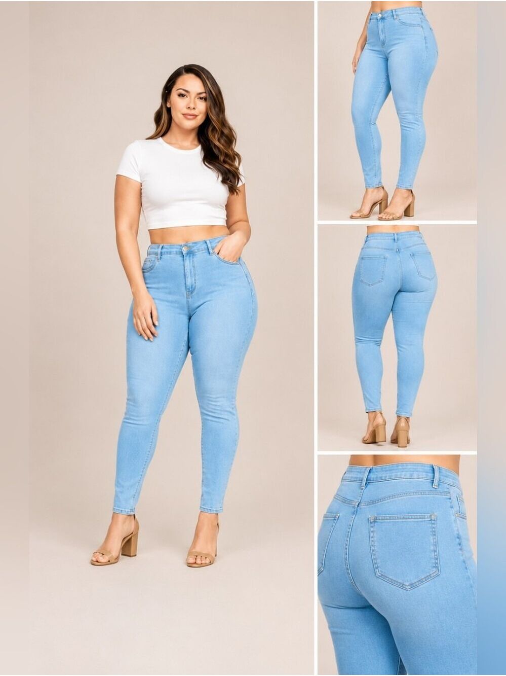 Blue Turtle Plus Size High Waist Skinny Jean Super Stretch